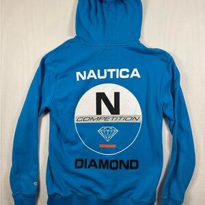 Nautica Bright Turquoise Blue Hooded Sweatshirt